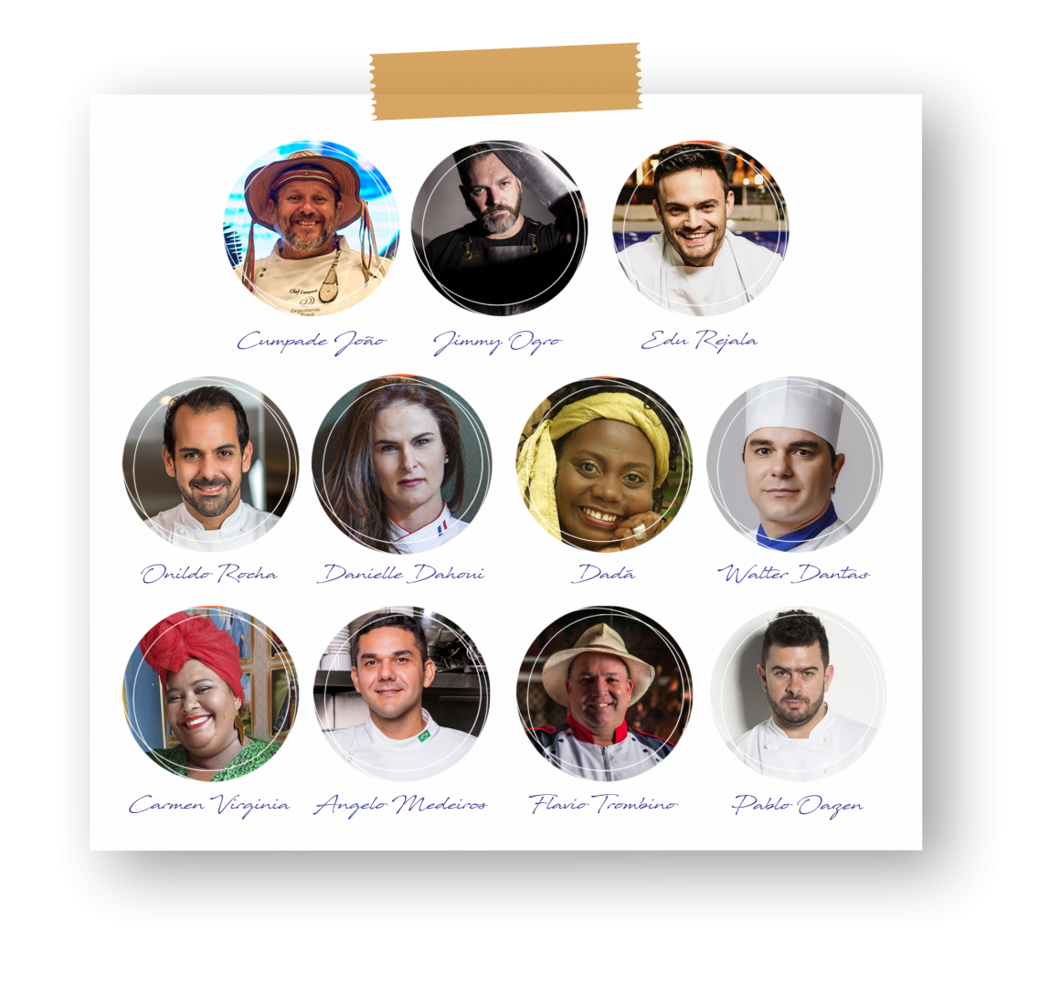 Chefs degustando o Brasil